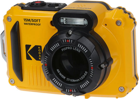 Kodak WPZ2 Compact Φωτογραφική Μηχανή 16MP Full HD (1080p) Οπτικού Ζουμ 4x Κίτρινη - Image 4