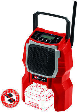 Einhell TC-RA 18 Li BT Solo Φορητό Ραδιόφωνο Επαναφορτιζόμενο με Bluetooth Κόκκινο - Image 2