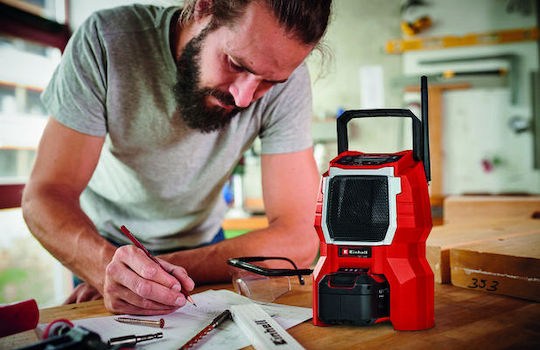 Einhell TC-RA 18 Li BT Solo Φορητό Ραδιόφωνο Επαναφορτιζόμενο με Bluetooth Κόκκινο - Image 6
