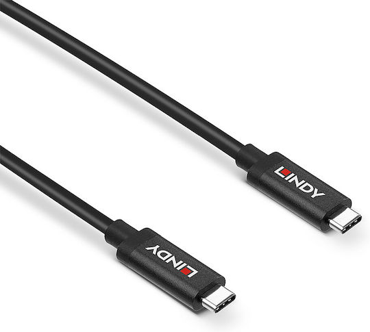 Lindy USB 3.2 Cable USB-C male - USB-C 60W Μαύρο 3m (43348) - Image 3