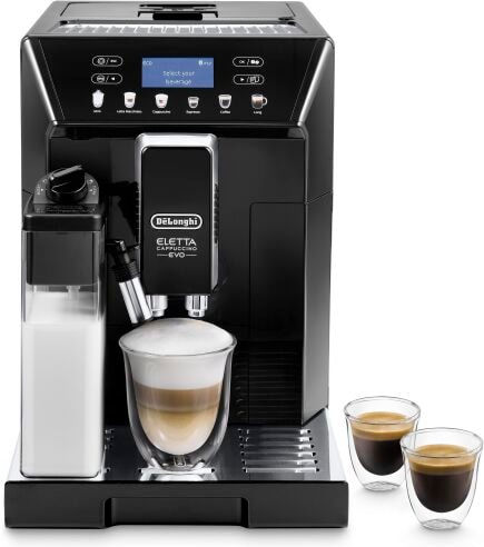 De'Longhi Eletta Αυτόματη Μηχανή Espresso 1450W Πίεσης 15bar για Cappuccino με Μύλο Άλεσης Μαύρη - Image 4