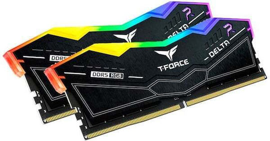 TeamGroup T-Force Delta RGB DDR5 32GB RAM με 2x16GB Modules και Ταχύτητα 7200 για Desktop FF3D532G7200HC34ADC01 - Image 2