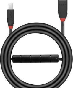 Alternative view of Lindy USB 2.0 Cable USB-A male - USB-B male Μαύρο 10m 43227