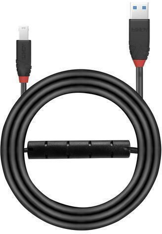 Lindy USB 2.0 Cable USB-A male - USB-B male Μαύρο 10m 43227 - Image 2