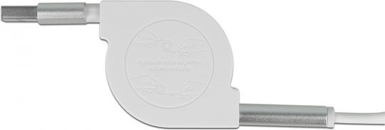 DeLock Retractable USB to Lightning / Type-C / micro USB Cable Λευκό 0.98m (85850) - Image 4