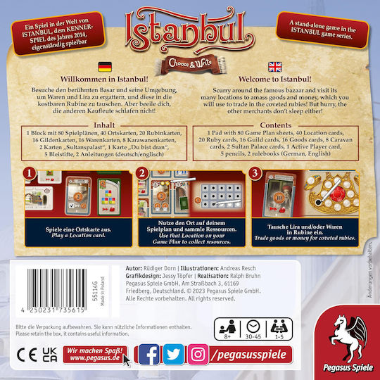 Επιτραπέζιο Παιχνίδι Istanbul – Choose & Write για 1-5 Παίκτες 8+ Ετών 55114G (EN) Pegasus Spiele - Image 2