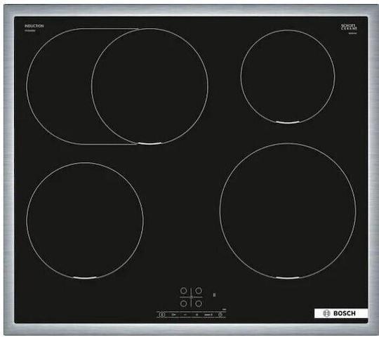 Bosch Serie 4 Επαγωγική Εστία με Πλαίσιο Αυτόνομη με Λειτουργία Κλειδώματος 58.3x51.3εκ. PIF645BB5E