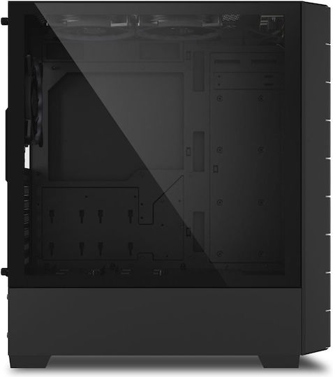 Sharkoon HEX Gaming Midi Tower Κουτί Υπολογιστή με Πλαϊνό Παράθυρο και RGB Φωτισμό Μαύρο - Image 4