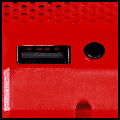 Einhell TC-SR 18 Li BT Solo Ηχείο Bluetooth 6W με Ραδιόφωνο Κόκκινο - Image 4
