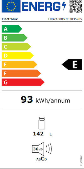 Electrolux Εντοιχιζόμενο Ψυγείο Συντήρησης 142lt Υ87.3xΠ54.8xΒ54.9εκ. Λευκό LRB2AE88S - Image 2