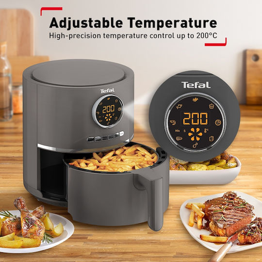 Tefal Ultra Fry Digital EY111 Air Fryer 4.2lt Γκρι - Image 4
