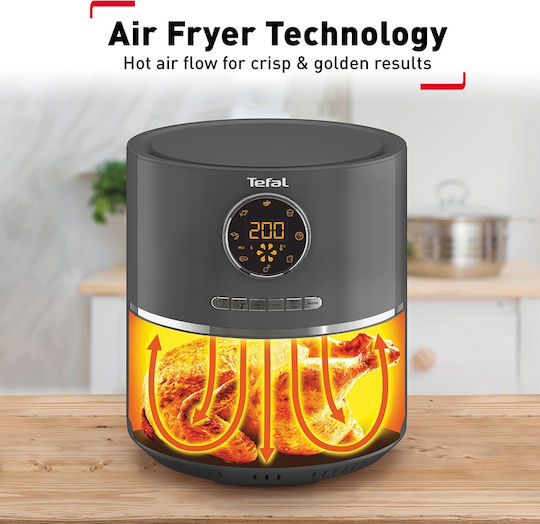 Tefal Ultra Fry Digital EY111 Air Fryer 4.2lt Γκρι - Image 7