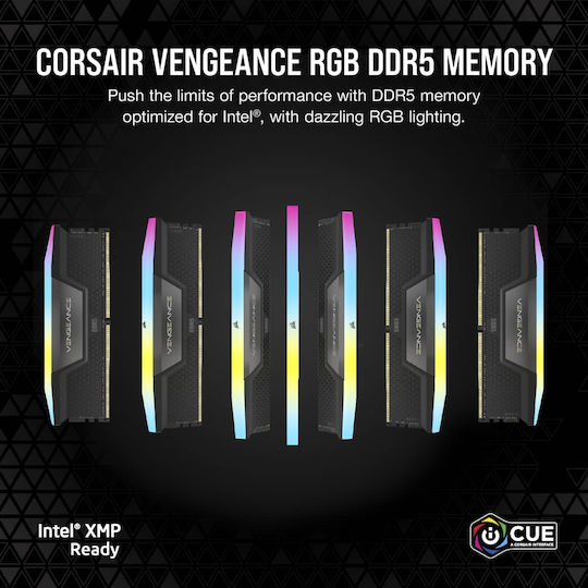 Corsair Vengeance 96GB DDR5 RAM με 2 Modules 2x48GB και Ταχύτητα 5600 για Desktop CMH96GX5M2B5600C40 - Image 2