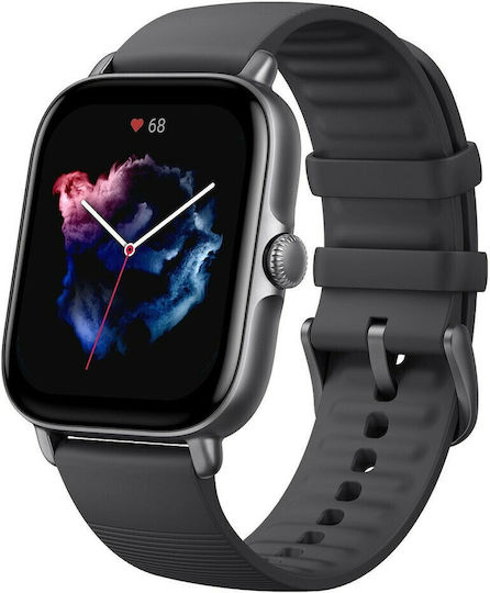 Amazfit GTS 3 Aluminium 43mm Αδιάβροχο Smartwatch με Παλμογράφο (Graphite Black) - Image 2