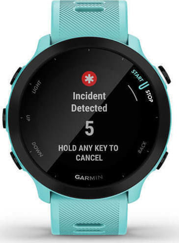 Garmin Forerunner 55 42mm Αδιάβροχο Smartwatch με Παλμογράφο (Aqua)