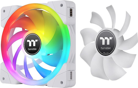 Thermaltake Swafan Ex14 Case Fan 140mm με RGB Φωτισμό και Σύνδεση 9-Pin Λευκό - Image 5