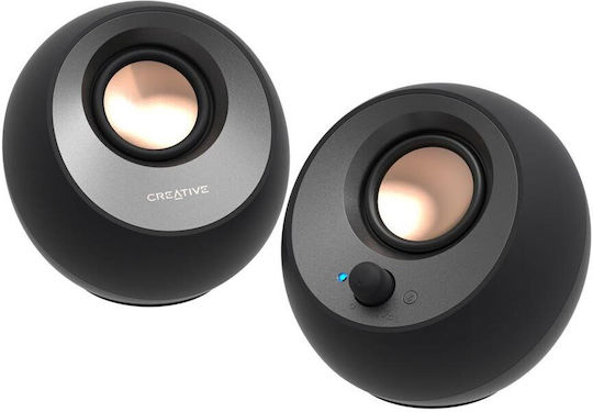 Creative Pebble V3 Ηχεία Υπολογιστή 2.0 με Bluetooth και Ισχύ 8W σε Μαύρο Χρώμα - Image 2