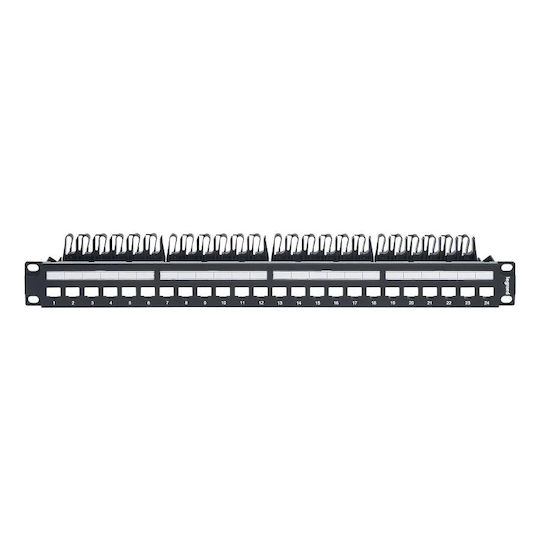 Legrand LCS³ Patch Panel Keystone για Rack 1U 24 Θυρών cat5e / cat6 / cat6a Μαύρο 632850 - Image 2