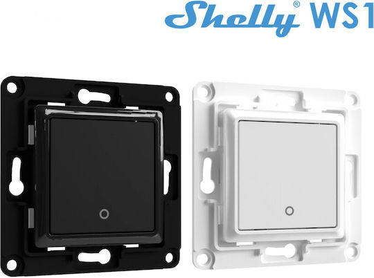 Shelly WS1 Χωνευτός Διακόπτης Τοίχου Wi-Fi Εντολών Μονός χωρίς Πλαίσιο Λευκός - Image 2