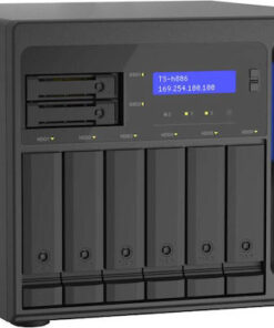 Alternative view of QNap TS-H886-D1602-8G NAS Tower με 6 θέσεις για HDD/SSD και 4 θύρες Ethernet