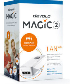 Alternative view of Devolo Magic 2 Lan Triple Powerline για Ενσύρματη Σύνδεση με Passthrough Πρίζα και 3 Θύρες Gigabit Ethernet
