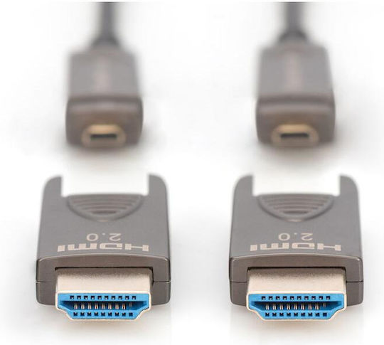 Digitus HDMI 2.0 Cable HDMI male - HDMI male 20m Μαύρο (AK-330127-200-S) - Image 2