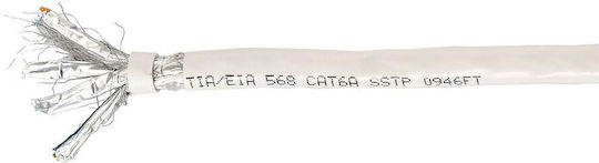 Equip S/FTP Cat.6a Καλώδιο Δικτύου Ethernet χωρίς ακροδέκτες 100m Γκρι 1τμχ 401491