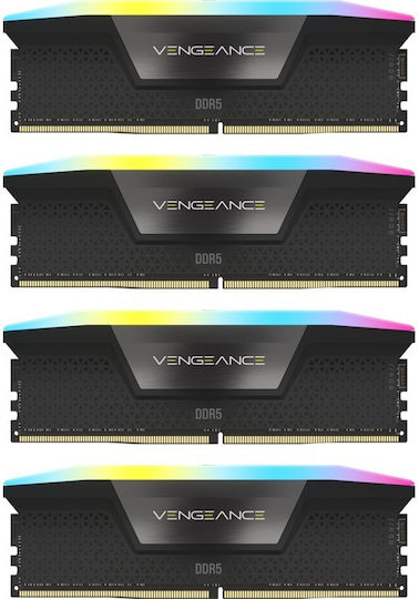 Corsair Vengeance RGB DDR5 64GB RAM με 4x16GB Modules και Ταχύτητα 6600 για Desktop CMH64GX5M4B6600C32 - Image 2