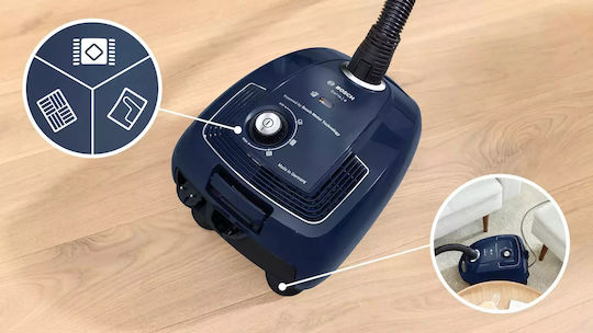 Bosch BGD38BU2 Ηλεκτρική Σκούπα 600W με Σακούλα 4lt Μπλε - Image 2