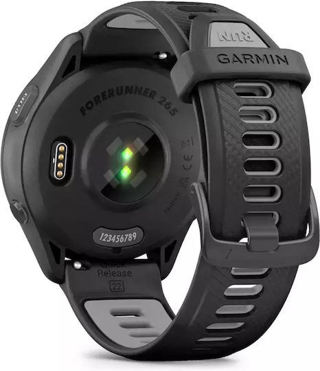 Garmin Forerunner 265 46mm Αδιάβροχο Smartwatch με Παλμογράφο (Black/Powder Gray) - Image 10