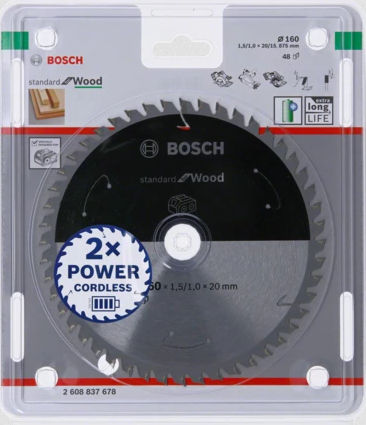 Bosch Δίσκος Κοπής Ξύλου 160mm 2608837678 - Image 2