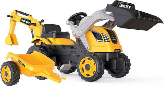 Παιδική Μπουλντόζα Builder Max Ποδοκίνητη με Καρότσα & Πετάλι Κίτρινη για 3+ Ετών 710304