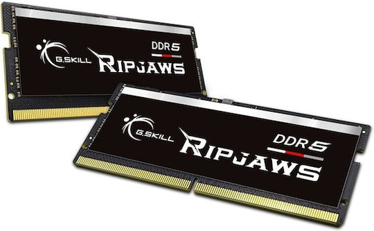G.Skill Ripjaws DDR5 64GB RAM με 2x32GB Modules και Ταχύτητα 4800 για Laptop F5-4800S4039A32GX2-RS - Image 2