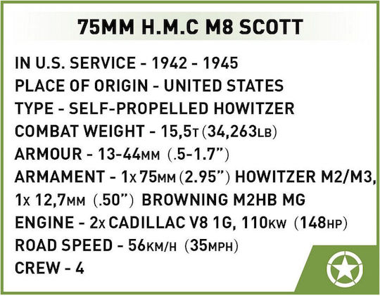 Cobi Τουβλάκια Historical Collection - H.M.C M8 Scott για 8+ Ετών 525τμχ 2279 - Image 4
