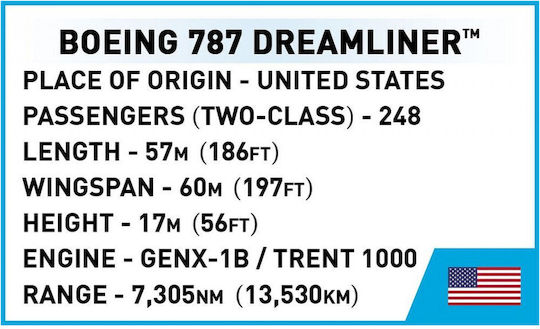 Cobi Τουβλάκια Boeing 787-8 Dreamliner για 9+ Ετών 836τμχ COBI-26603 - Image 9