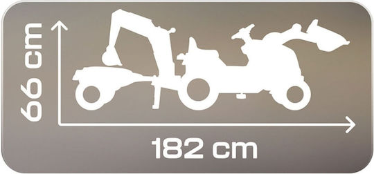 Παιδική Μπουλντόζα Builder Max Ποδοκίνητη με Καρότσα & Πετάλι Κίτρινη για 3+ Ετών 710304 - Image 4