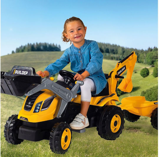 Παιδική Μπουλντόζα Builder Max Ποδοκίνητη με Καρότσα & Πετάλι Κίτρινη για 3+ Ετών 710304 - Image 6