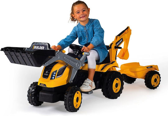 Παιδική Μπουλντόζα Builder Max Ποδοκίνητη με Καρότσα & Πετάλι Κίτρινη για 3+ Ετών 710304 - Image 3