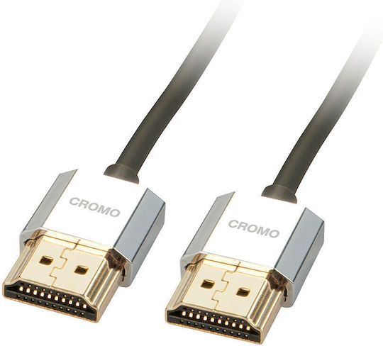 Lindy HDMI 2.0 Cable HDMI male - HDMI male 0.5m Μαύρο 41670