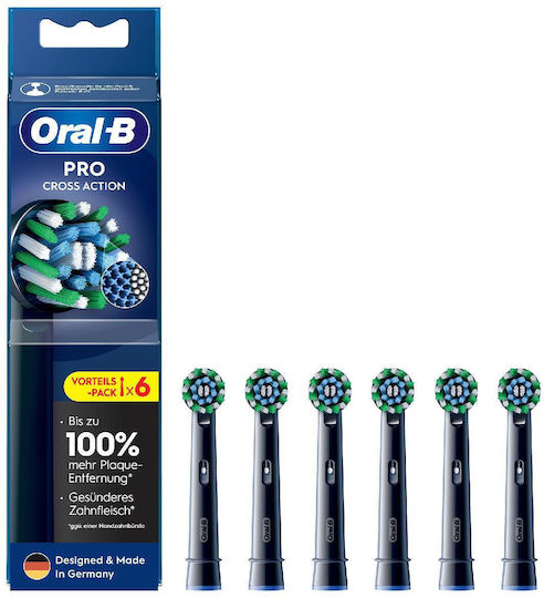 Oral-B Pro CrossAction Ανταλλακτικές Κεφαλές για Ηλεκτρική Οδοντόβουρτσα Black 860229 6τμχ - Image 2