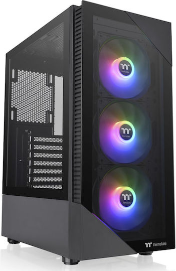 Thermaltake View 200 TG Gaming Midi Tower Κουτί Υπολογιστή με RGB Φωτισμό Μαύρο - Image 4