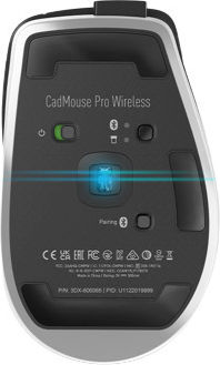 3Dconnexion CadMouse Pro Ασύρματο & Ενσύρματο Εργονομικό Bluetooth Ποντίκι Γκρι - Image 3