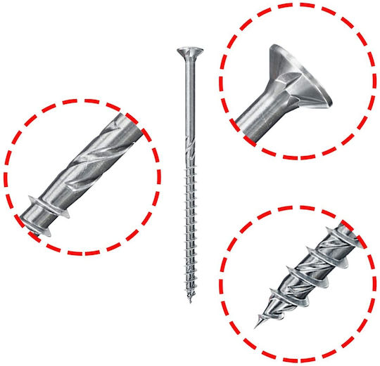 fischer Βίδα Torx Inox με Διάμετρο M6 και Μήκος 220mm 50τμχ 1.32kg 670467 - Image 2