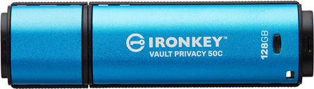 Kingston IronKey Vault Privacy 50 128GB USB 3.2 Stick με σύνδεση USB-C Μπλε - Image 2