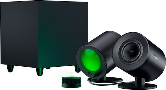 Razer Nommo V2 Ασύρματα Ηχεία Υπολογιστή 2.1 με RGB Φωτισμό και Bluetooth Ισχύος 300W Μαύρα