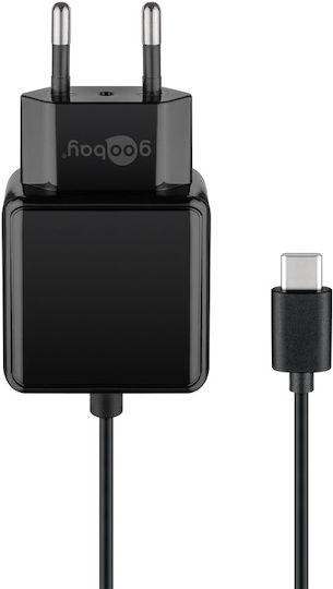 Goobay Φορτιστής με Ενσωματωμένο Καλώδιο USB-C 15W Μαύρος (45040) - Image 2