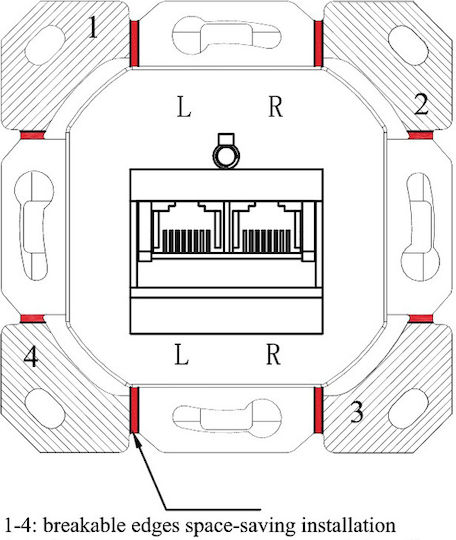 Goobay Εξωτερική Διπλή Πρίζα Δικτύου RJ45 Τύπου Cat6 σε Λευκό Χρώμα 68244 - Image 8
