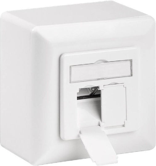 Goobay Εξωτερική Διπλή Πρίζα Δικτύου RJ45 Τύπου Cat6 σε Λευκό Χρώμα 68244 - Image 3
