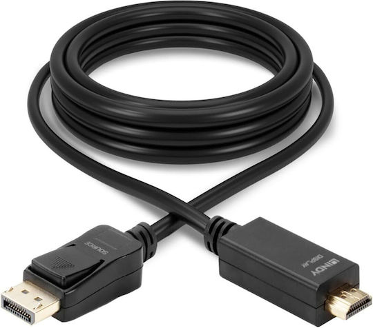 Lindy Cable DisplayPort male - HDMI female 5m Μαύρο (36924) - Image 3