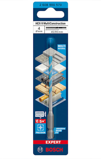 Bosch HEX-9 Διαμαντοτρύπανο Καρβιδίου με Εξάγωνο Στέλεχος για Δομικά Υλικά 90x45mm 2608900570 - Image 2